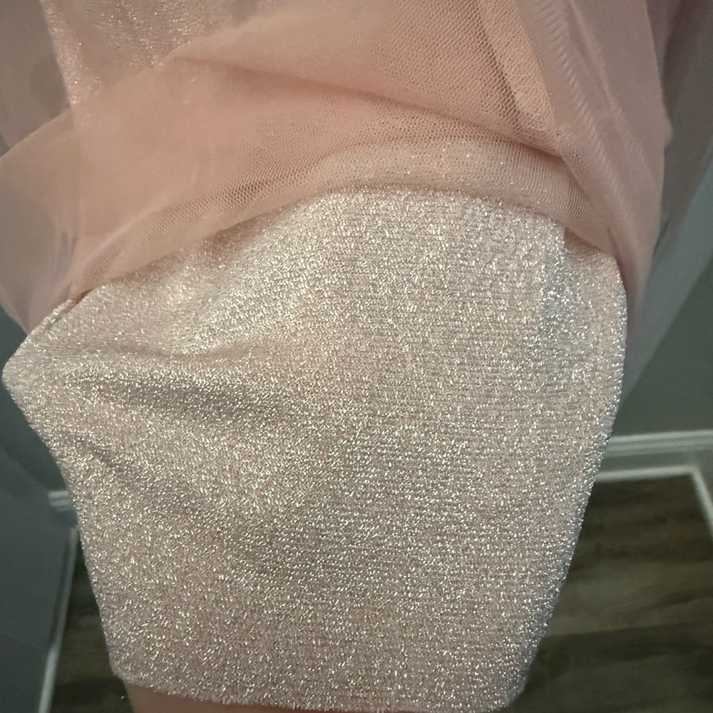 Women's Blush Pink Tulle Maxi Skirt - Picture 2 of 2
